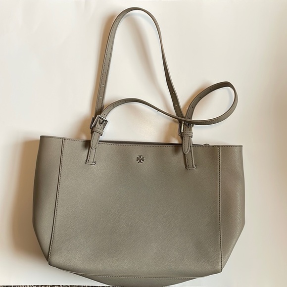 Tory Burch Handbags - ***SOLD ON ANOTHER SITE***Authentic TORY BURCH gray/taupe shoulder bag.